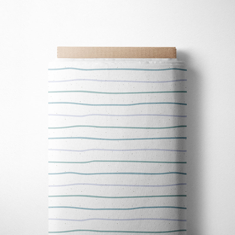 0.5m BIO French Terry Rainbow Lines denim *VORBESTELLUNG*