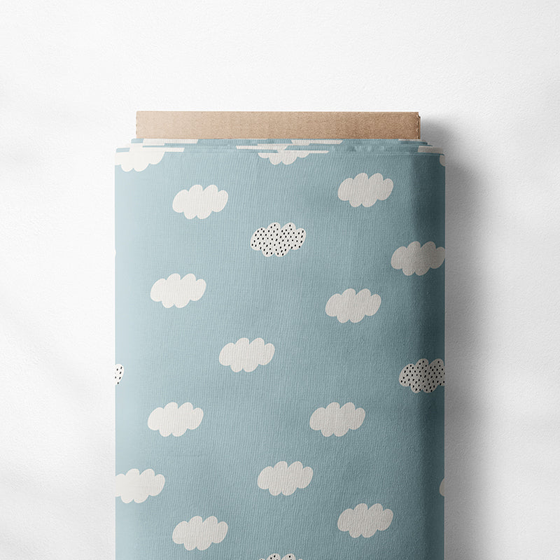 0.5m BIO French Terry Ballonfahrt Kombistoff Wolken *VORBESTELLUNG*