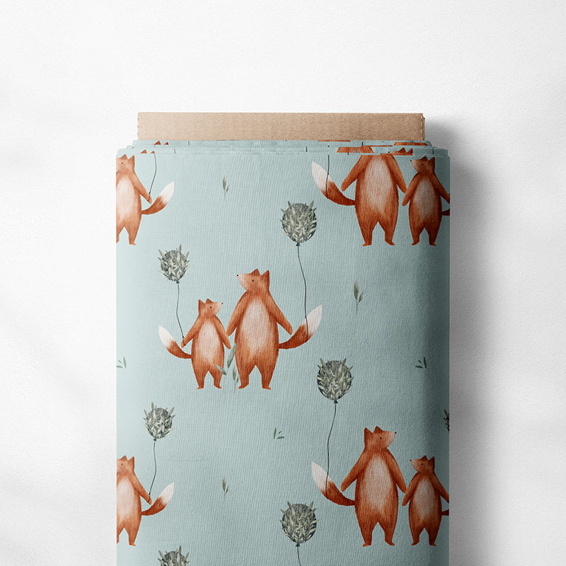 0.5m BIO French Terry Foxes and Balloons *VORBESTELLUNG*