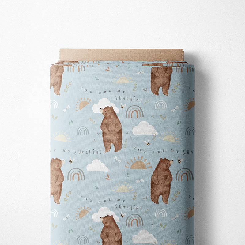 0.5m BIO French Terry You are my Sunshine sky *STOFFÜBERSICHT*