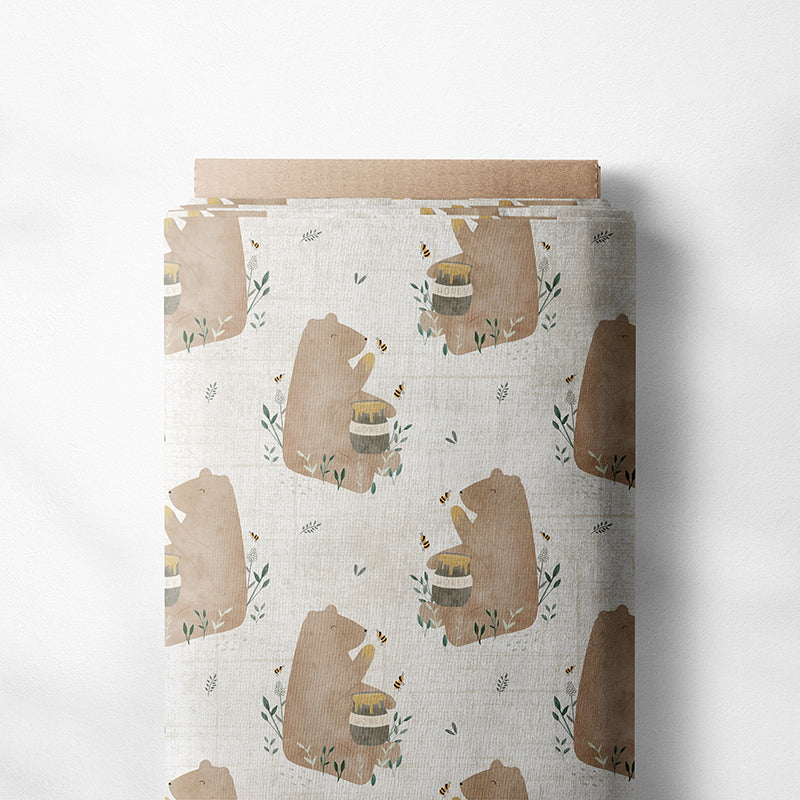 0.5m BIO French Terry Honigbärchen *VORBESTELLUNG*