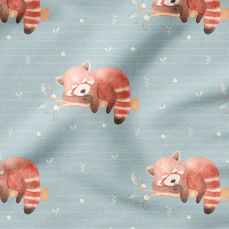 0.5m BIO French Terry Roter Panda Georgie *VORBESTELLUNG*