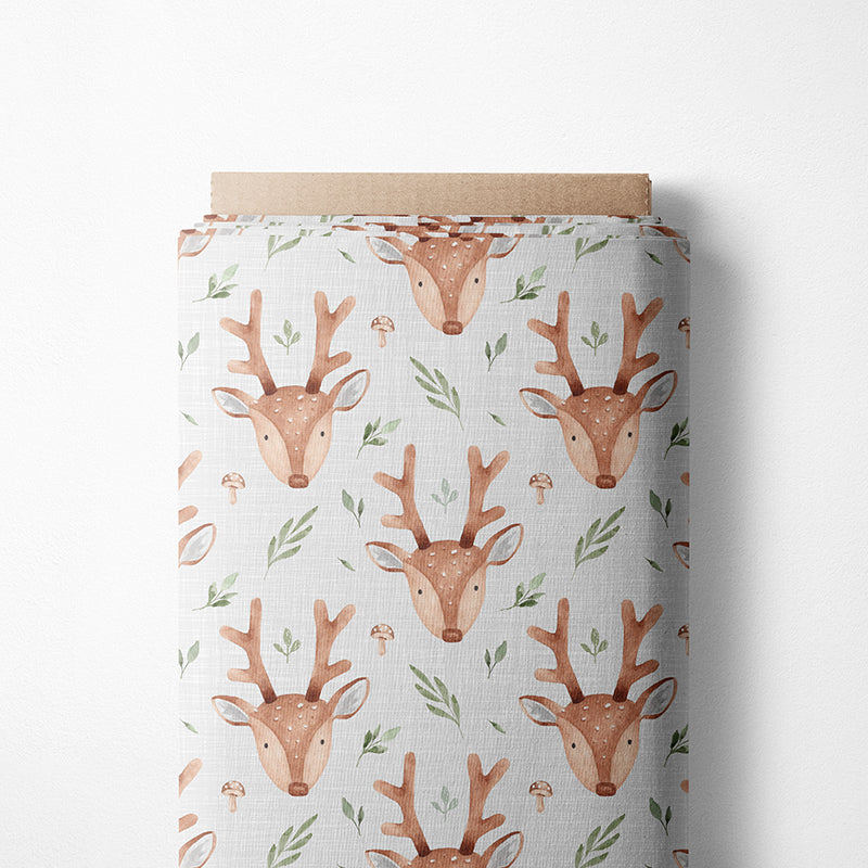 0.5m BIO French Terry Deer Mushroom