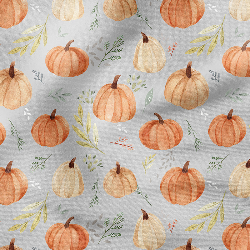 0.5m BIO French Terry Pumpkin Allover