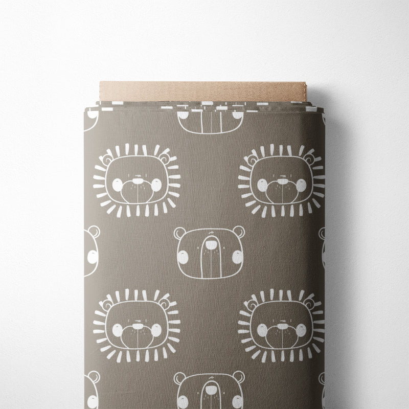 0.5m BIO French Terry Lion Outline cocos *VORBESTELLUNG*