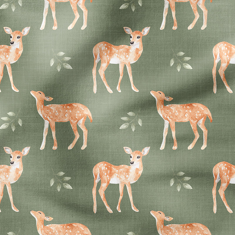 0.5m BIO French Terry Reh grün *VORBESTELLUNG*