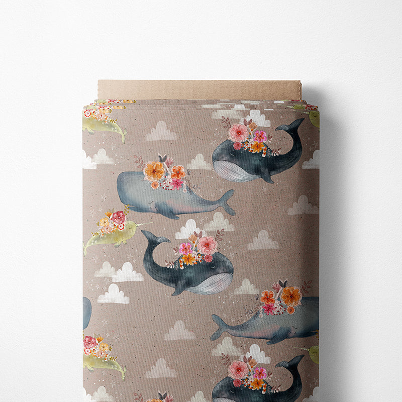 0.5m BIO French Terry Träumende Wale *VORBESTELLUNG*