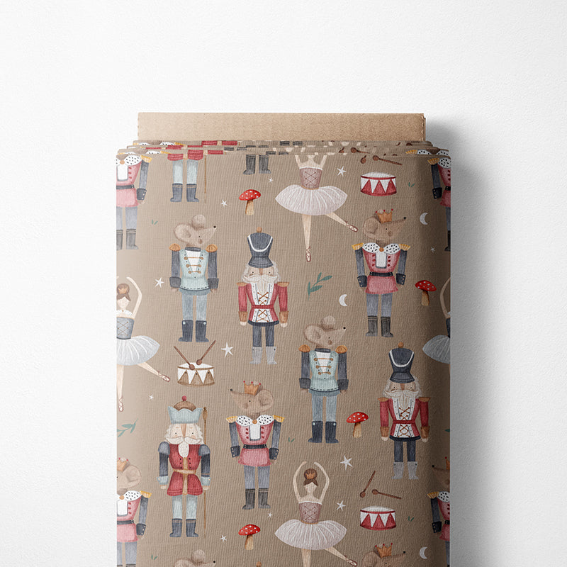 0.5m BIO French Terry Nussknacker coffee *VORBESTELLUNG*