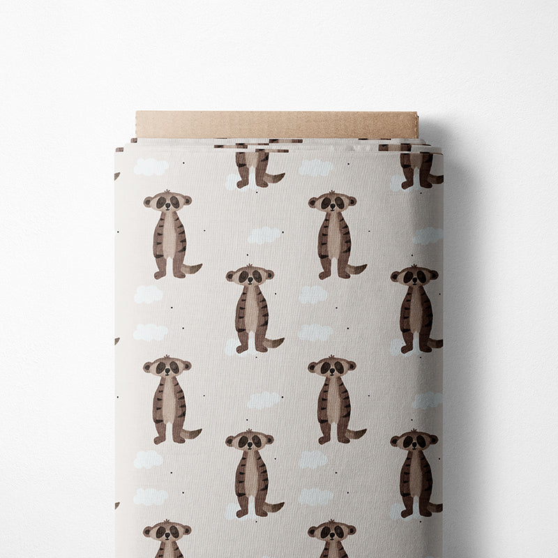 0.5m BIO French Terry Erdmännchen Marvin sand *VORBESTELLUNG*