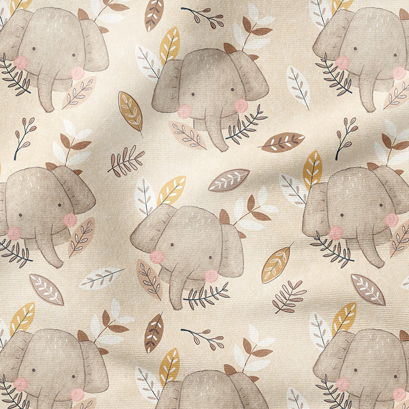 0.5m BIO French Terry Elefant vanilla *STOFFÜBERSICHT*