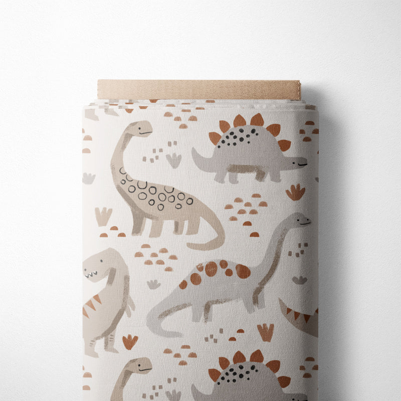 0.5m BIO French Terry Dinos cream *STOFFÜBERSICHT*