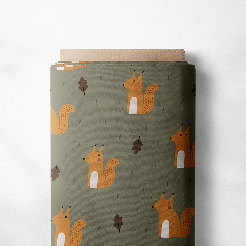 0.5m BIO French Terry Lo Scoiattolo khaki *VORBESTELLUNG*