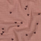 0.5m Musselin Herzen mocha