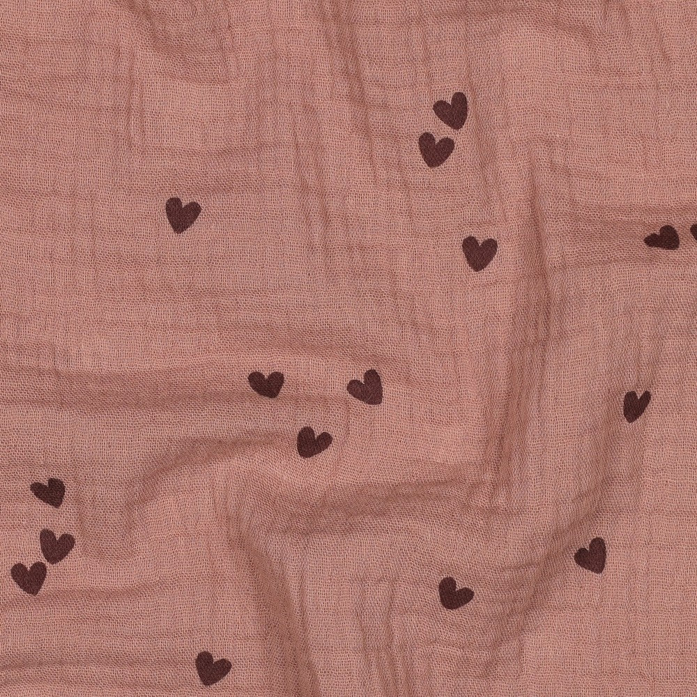 0.5m Musselin Herzen mocha