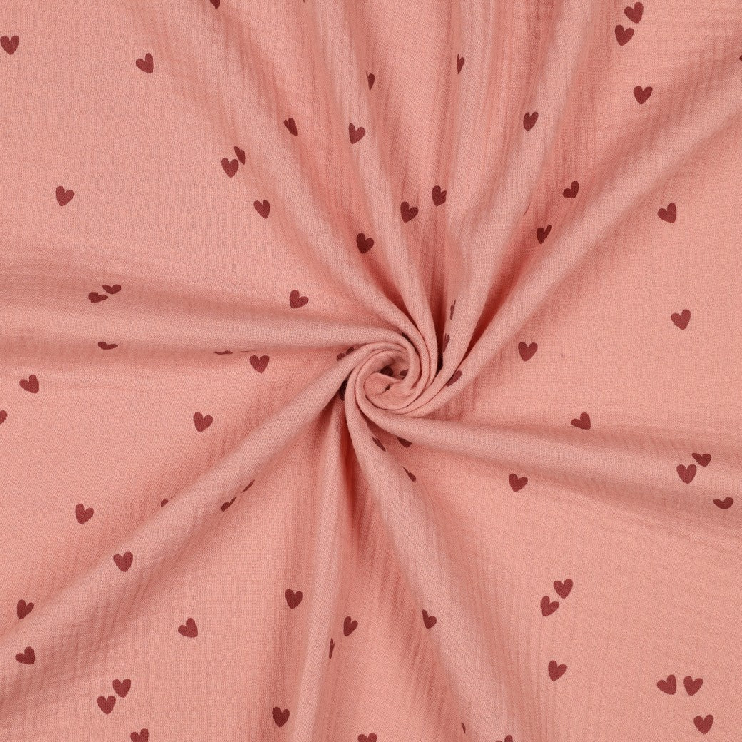 0.5m Musselin Herzen blush