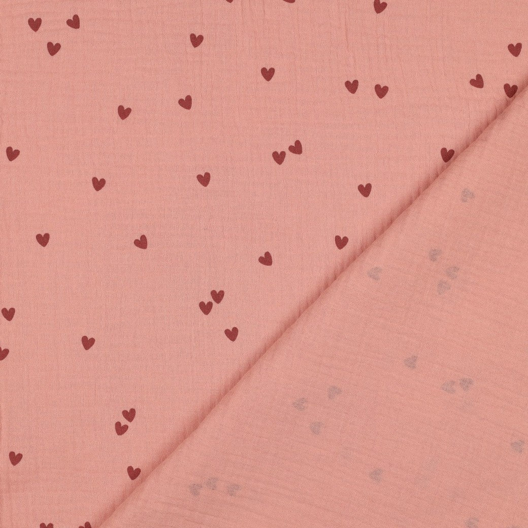 0.5m Musselin Herzen blush