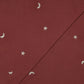 0.5m Musselin Stickerei Sterne rot