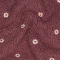 0.5m Teddystoff Blumenstickerei rosa