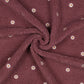 0.5m Teddystoff Blumenstickerei rosa