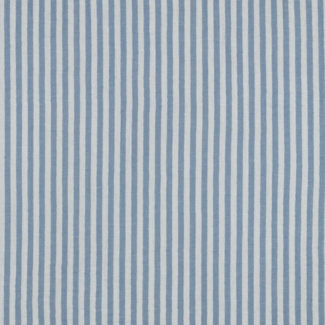 0.5m Musselin Streifen blau