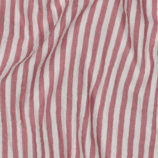 0.5m Musselin Streifen rose