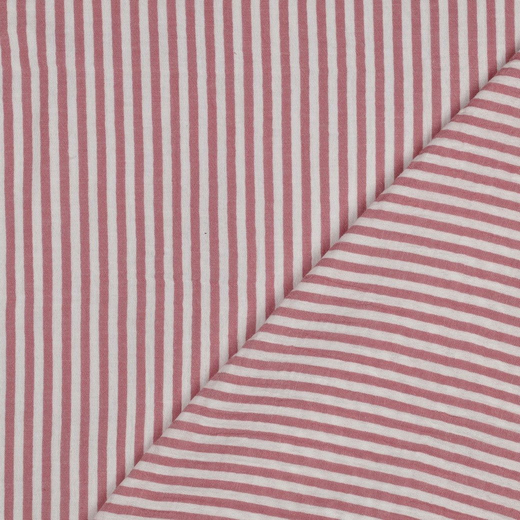 0.5m Musselin Streifen rose
