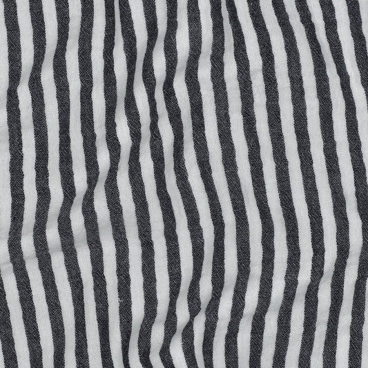 0.5m Musselin Streifen navy