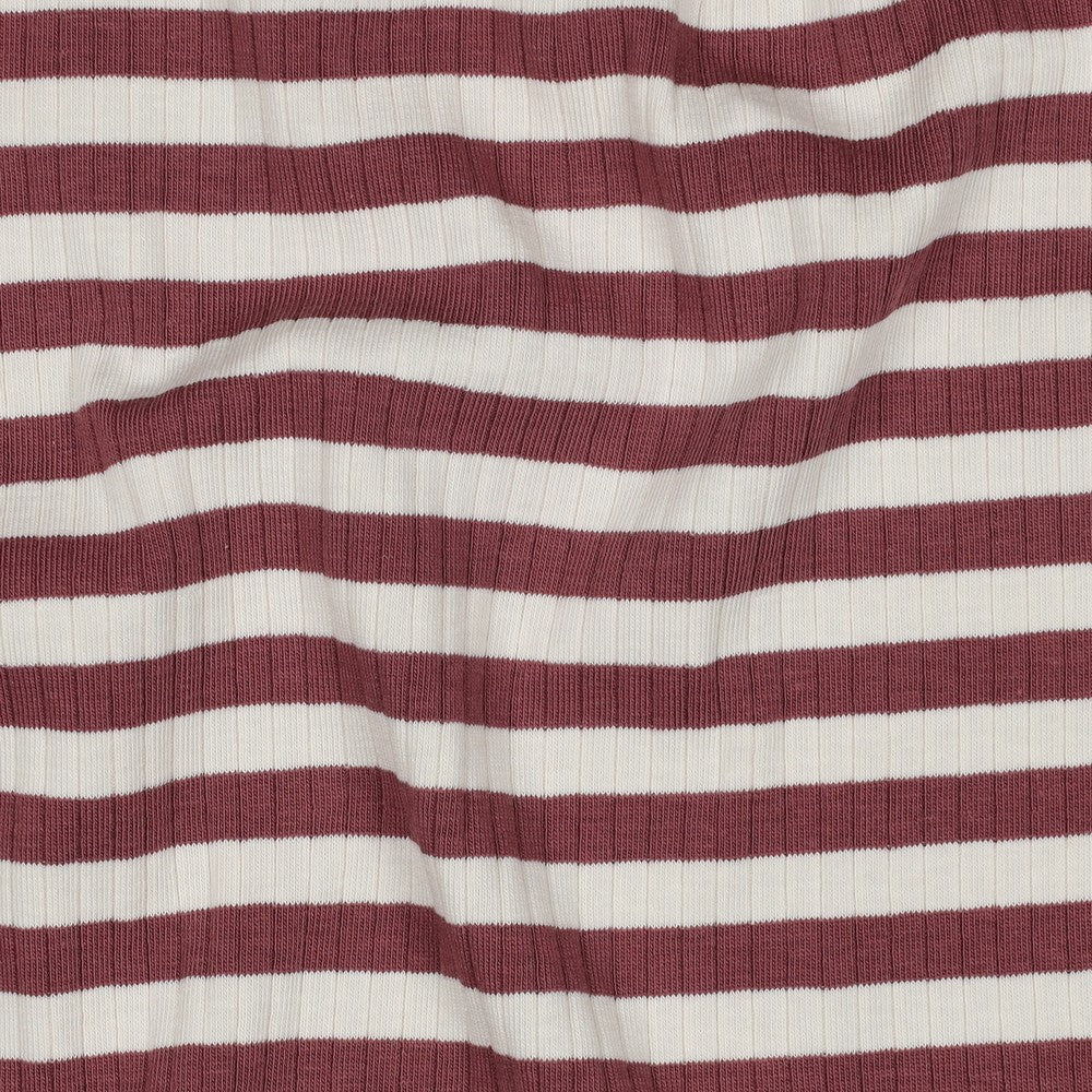 0.5m Rippjersey breit Streifen blush