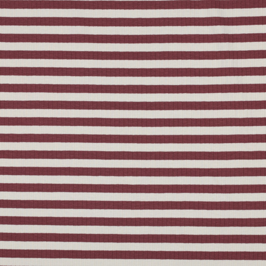 0.5m Rippjersey breit Streifen blush