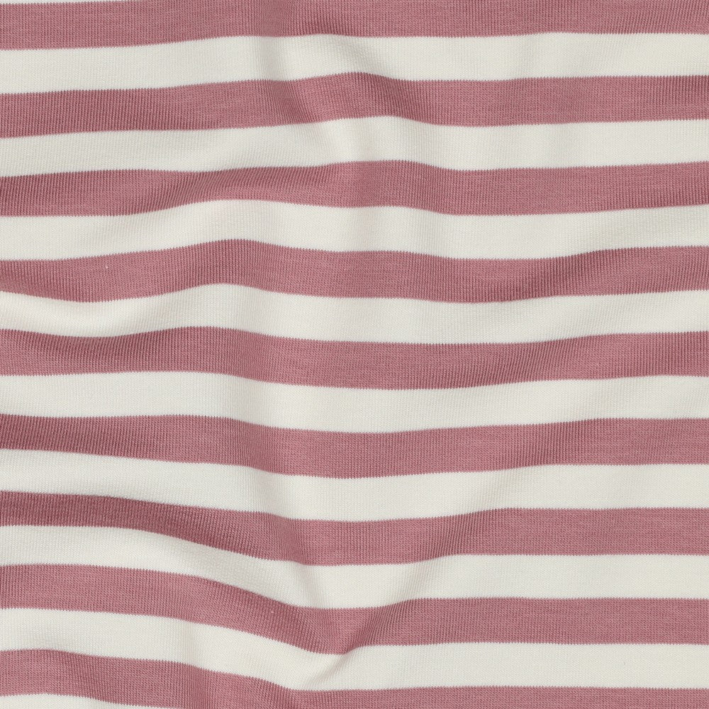 0.5m French Terry Streifen rosa