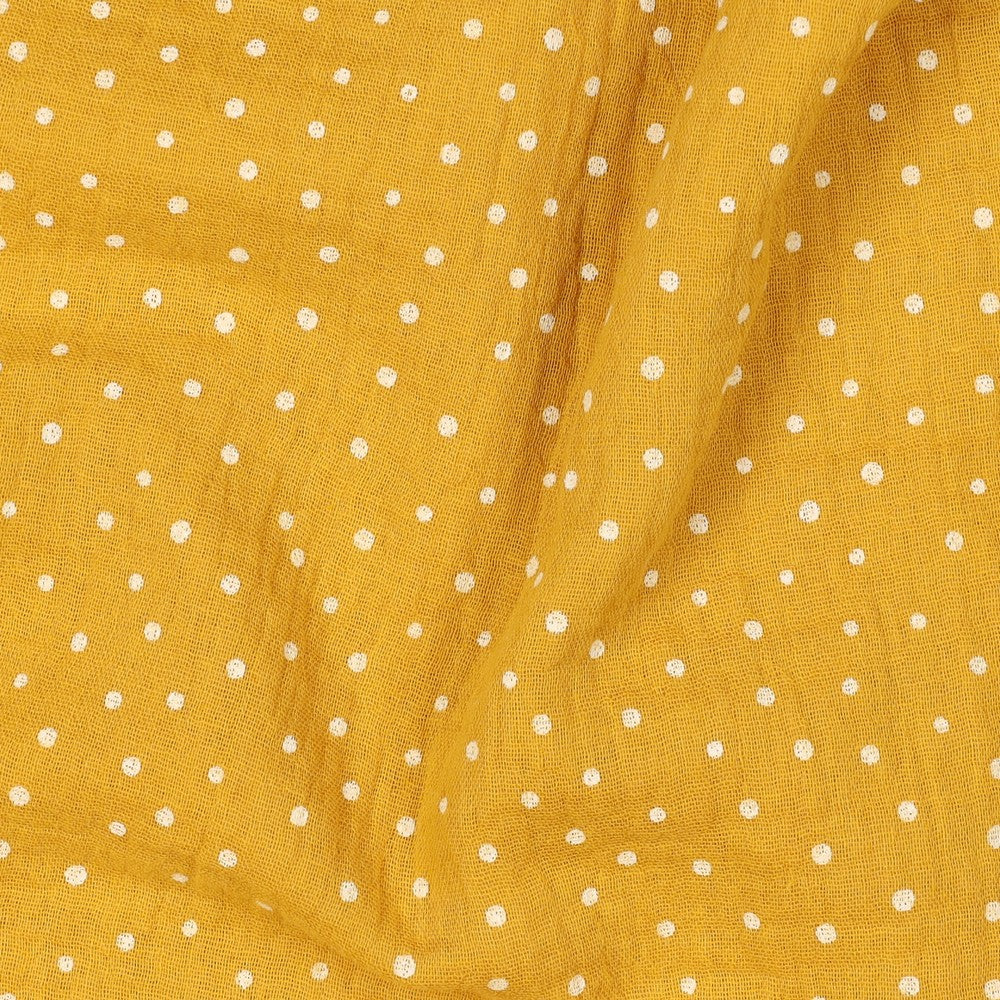 0.5m Musselin Punkte ocker
