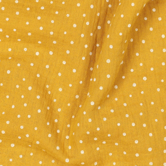 0.5m Musselin Punkte ocker