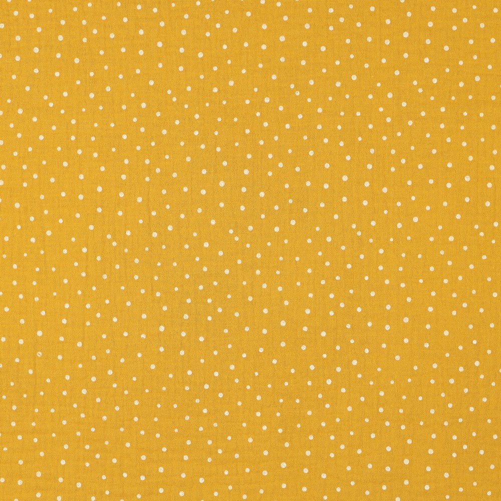 0.5m Musselin Punkte ocker