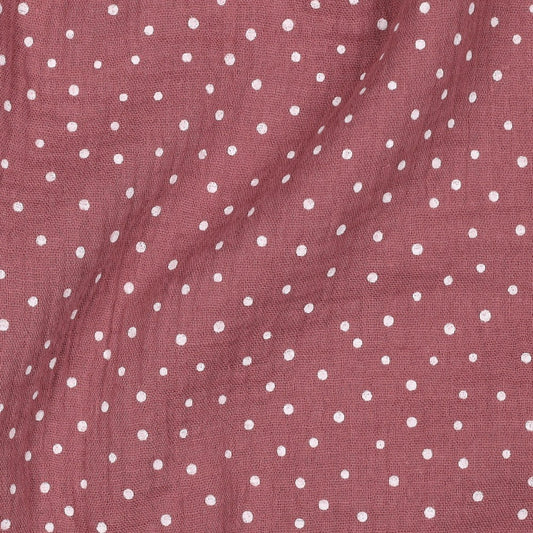 0.5m Musselin Punkte rosewood