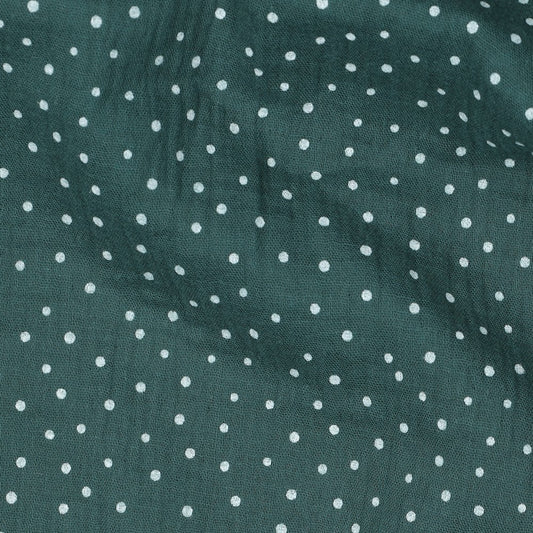0.5m Musselin Punkte dunkelgrün
