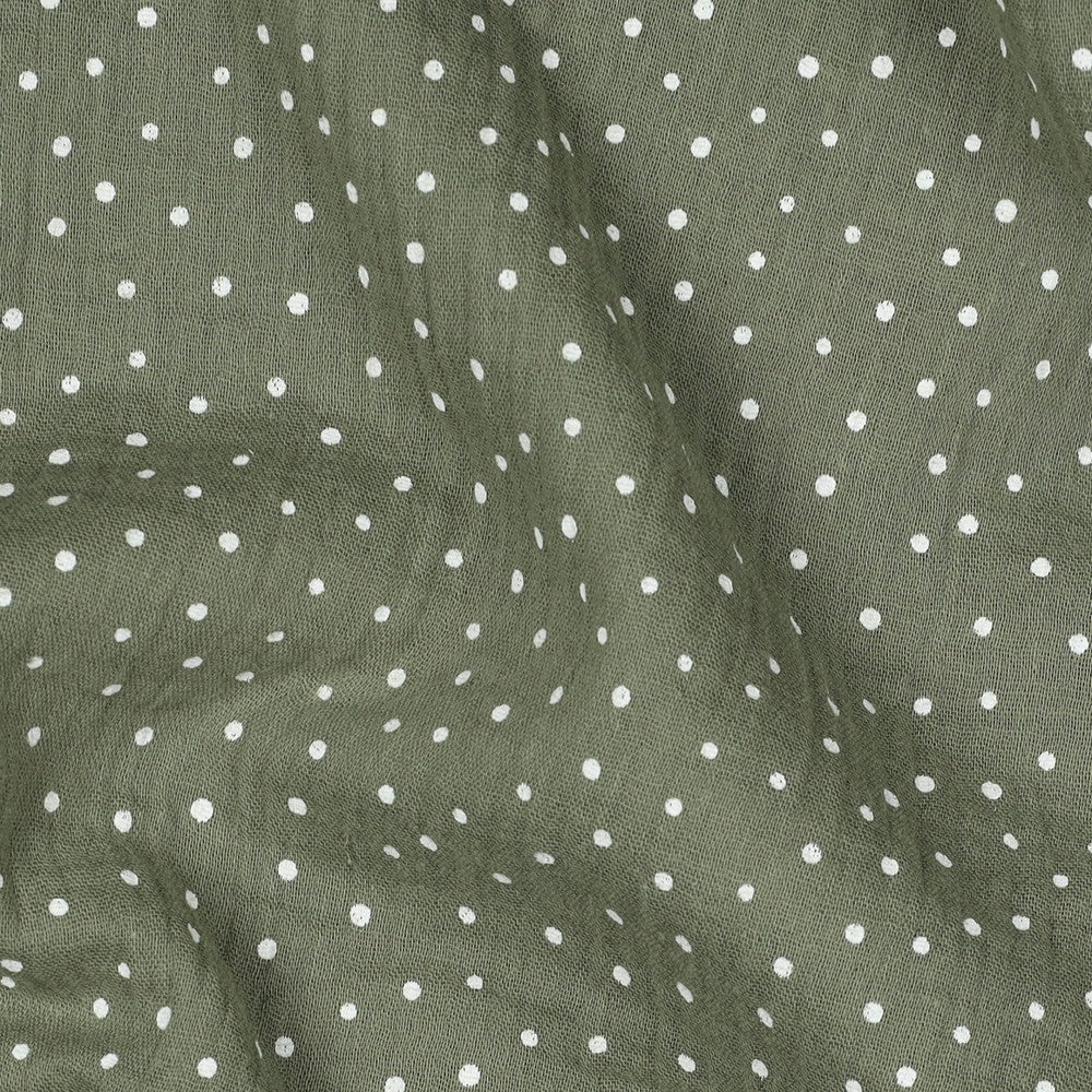 0.5m Musselin Punkte khaki
