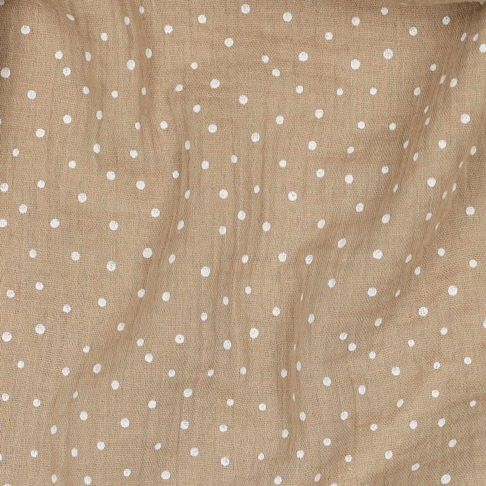 0.5m Musselin Punkte beige