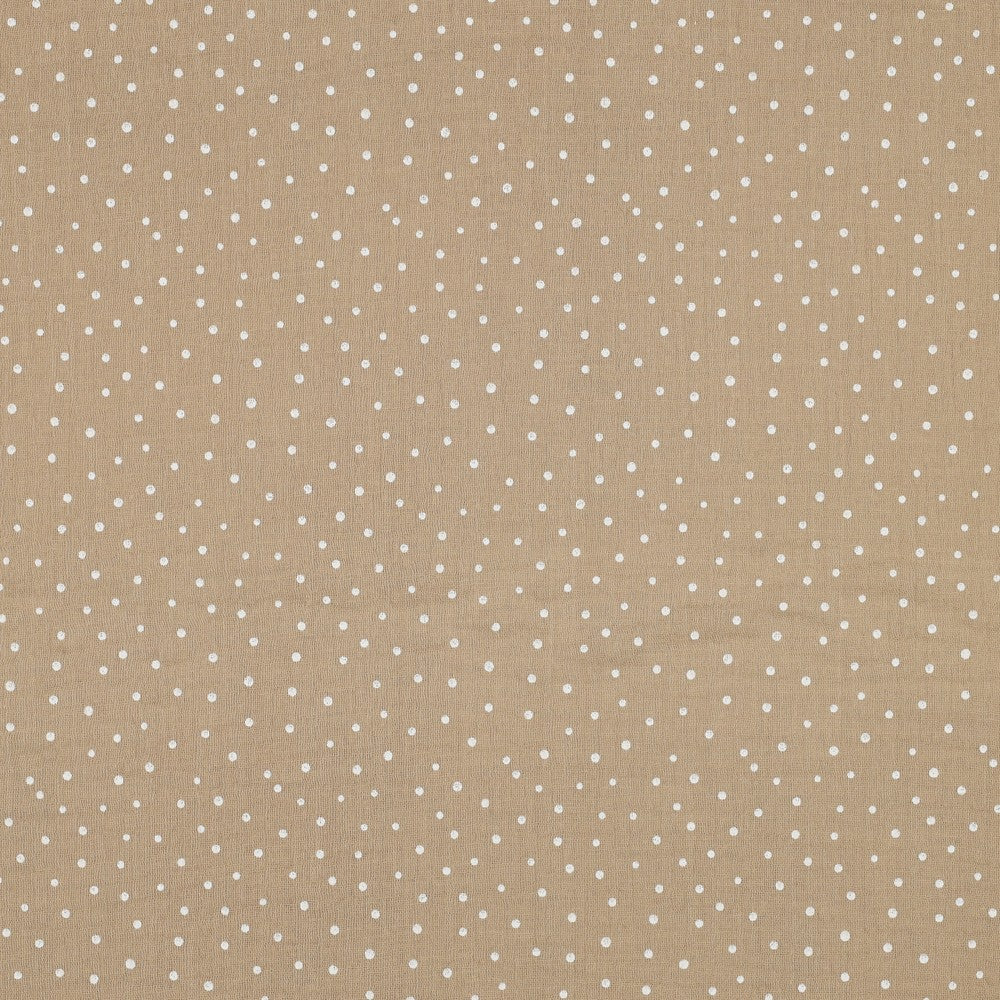 0.5m Musselin Punkte beige