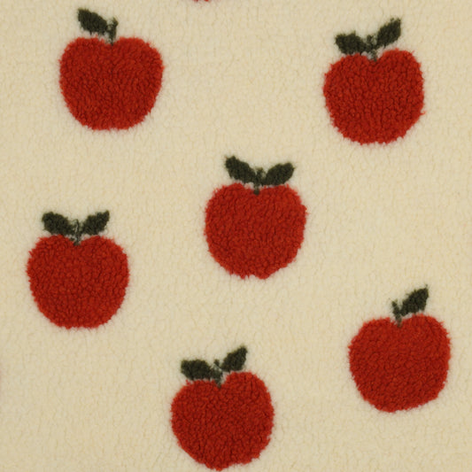 0.5m Teddystoff Jacquard Apfel