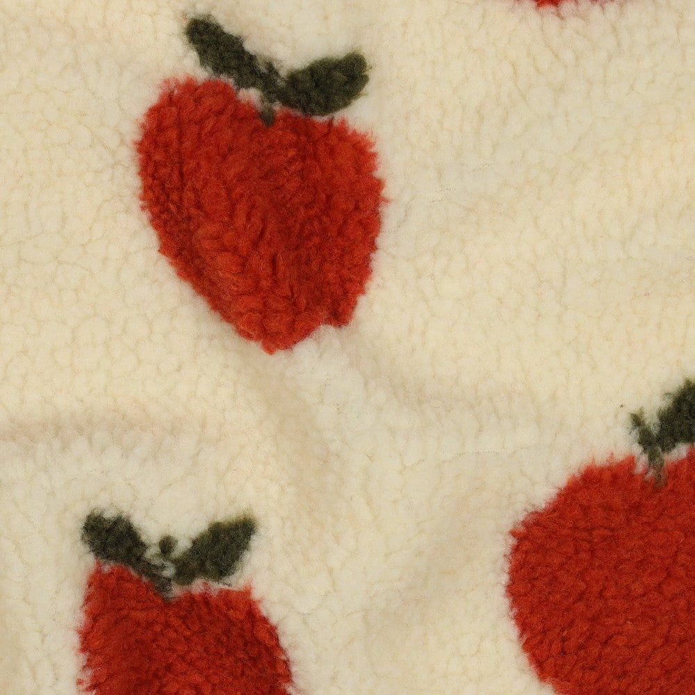 0.5m Teddystoff Jacquard Apfel