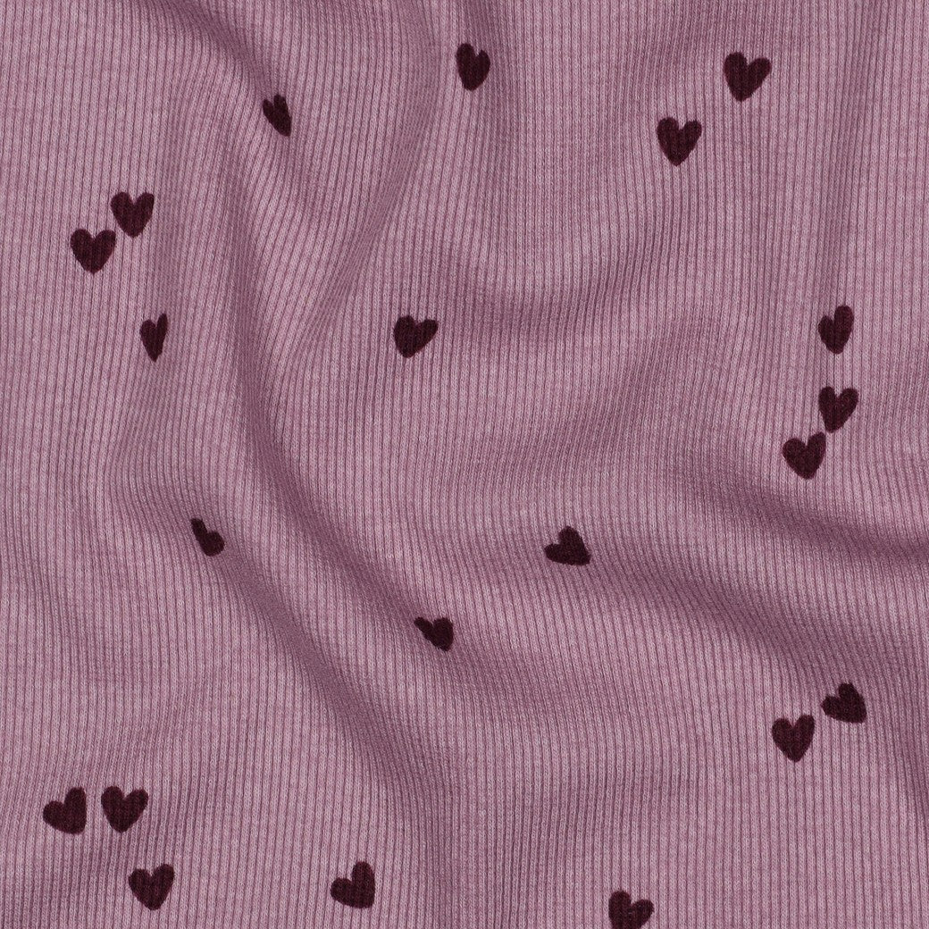 0.5m Rippjersey Herzen mauve