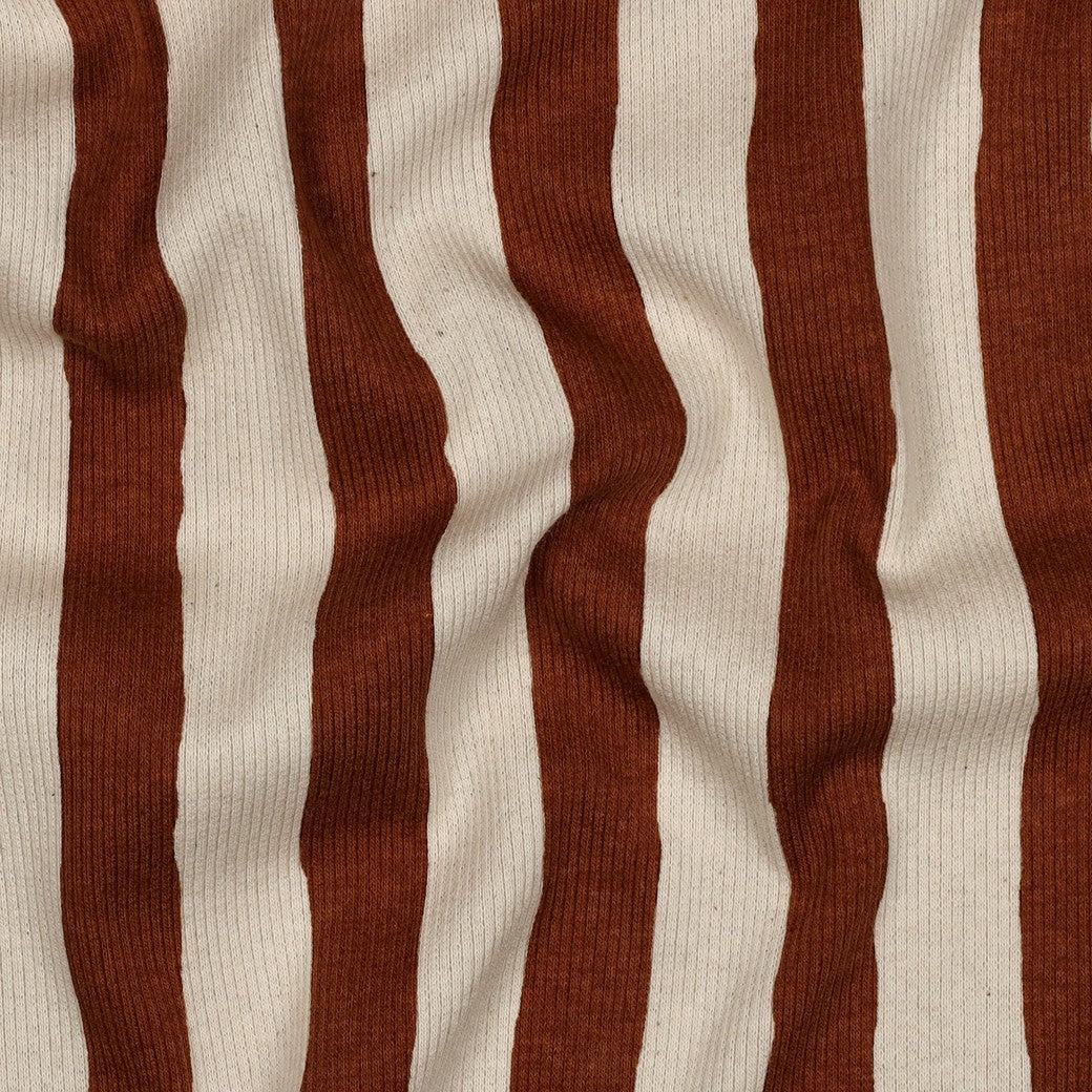 0.5m Rippjersey Streifen natur-dunkelrot
