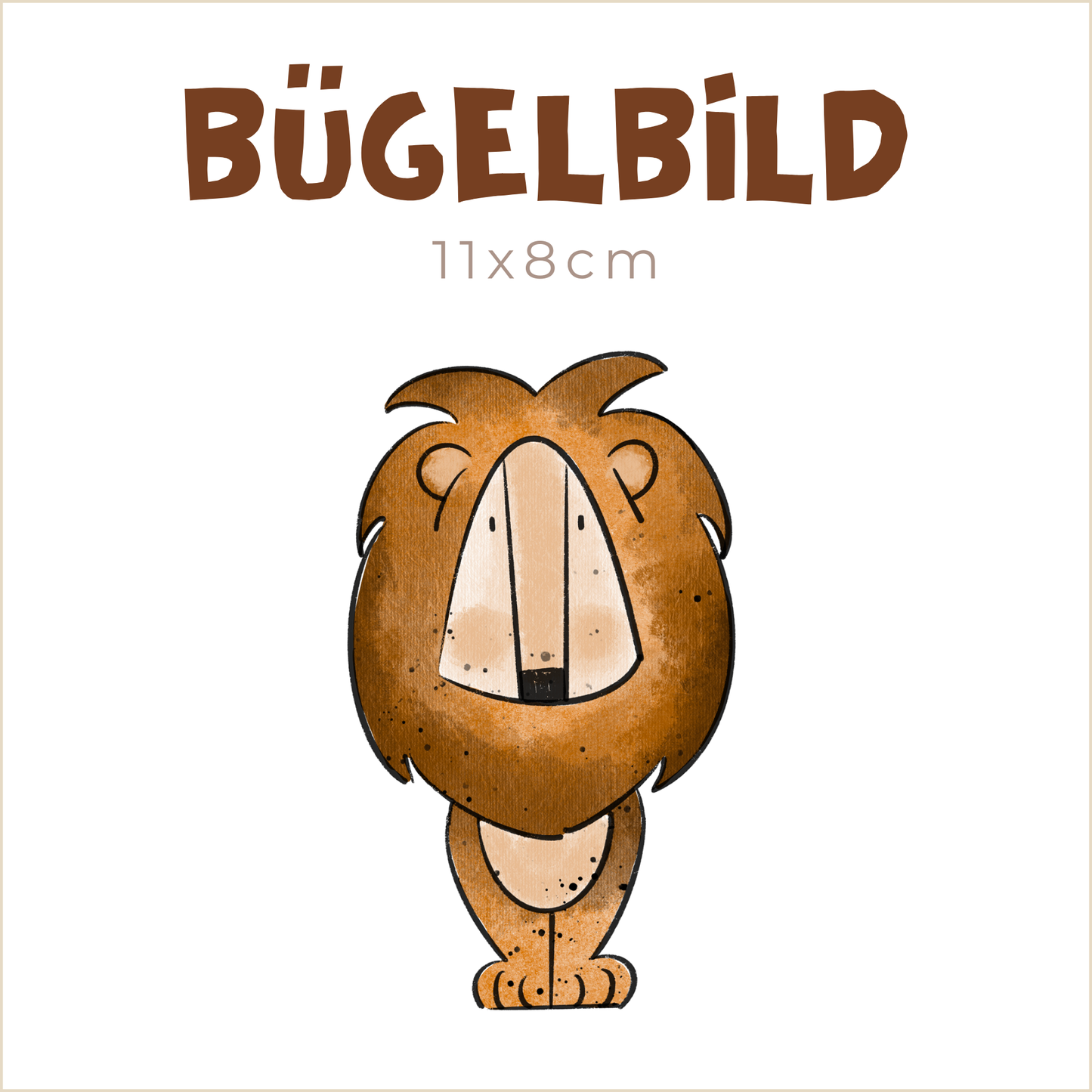 Bügelbild Safari Löwe | 11x7cm