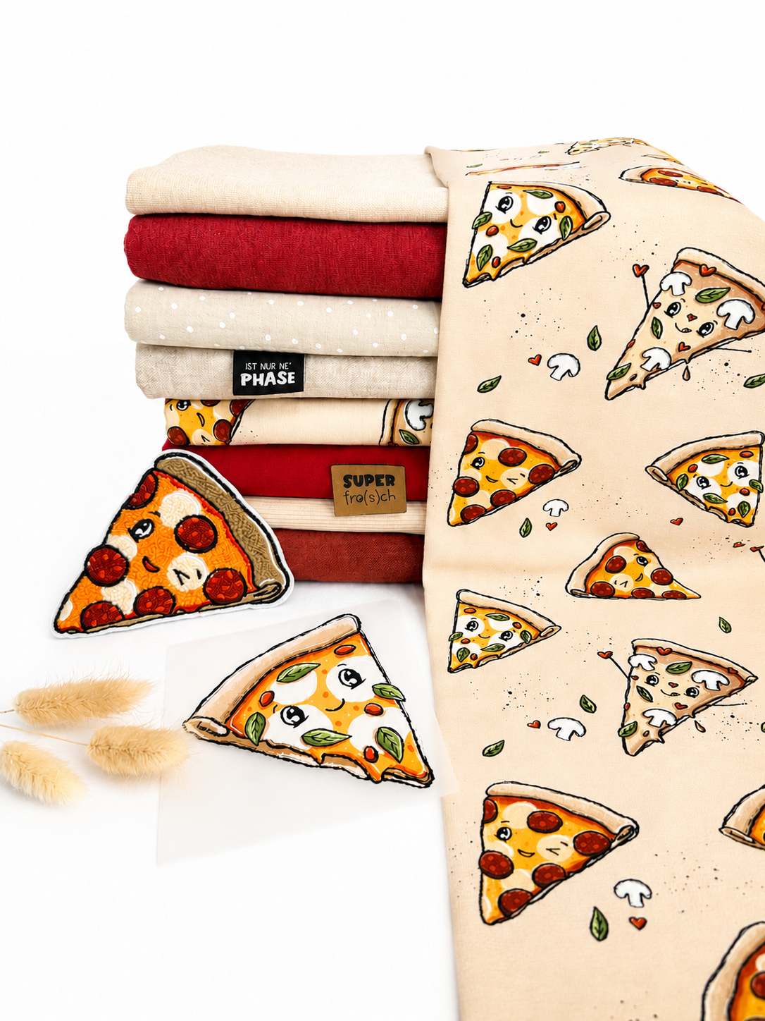 0.5m Baumwolle Pizza *VORBESTELLUNG: Lieferzeit 4-6 Wochen*
