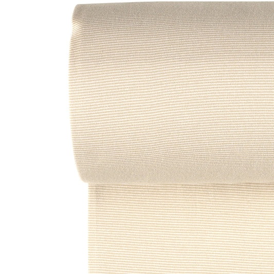 0.5m Bündchen beige-weiß | 1 mm gestreift