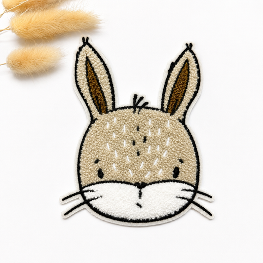 Chenille Patch: Tier-Team Hase | 13x9cm