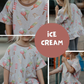 RESTSTÜCK 50cm BIO French Terry Ice Cream