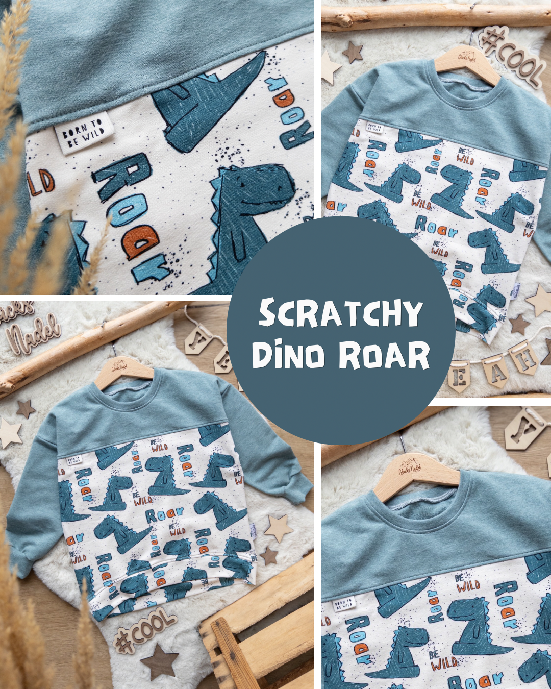 0.5m Biojersey Scratchy Dino Roar