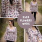 0.5m BIO French Terry Eves Flowers white