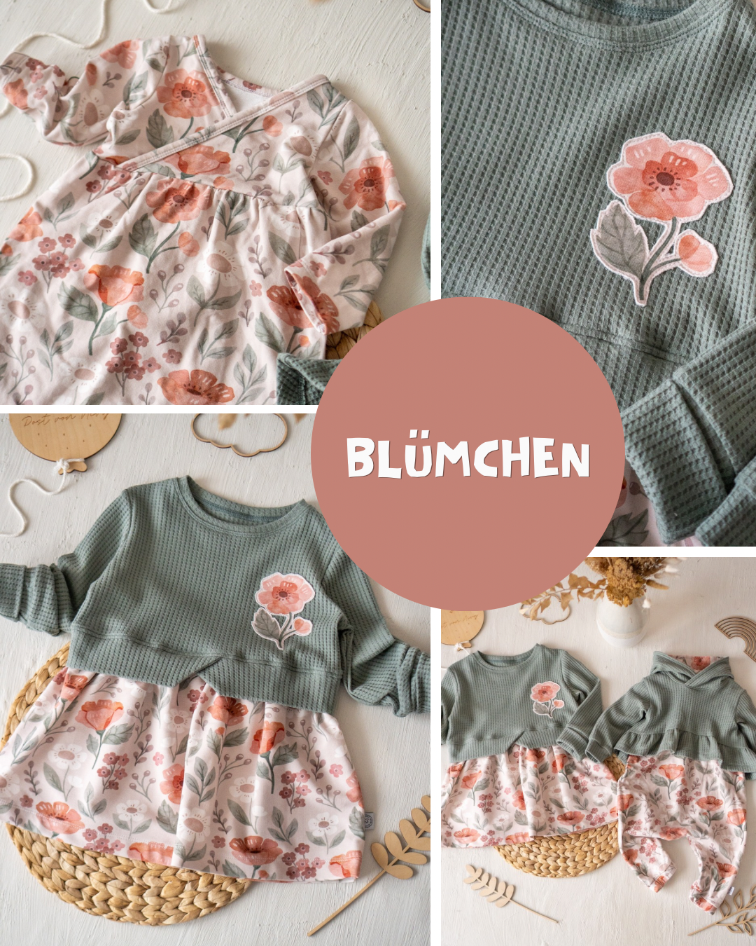 0.5m BIO French Terry Blümchen Mini